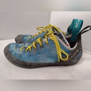 Scarpa Helix Rock Climbing Shoes 42 US Men’s 9 Blue Lace Up B3